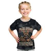 French Bulldog Tiny Body Major Attitude Kid T Shirt Urban Streetwear Cool Frenchie Mascot Art