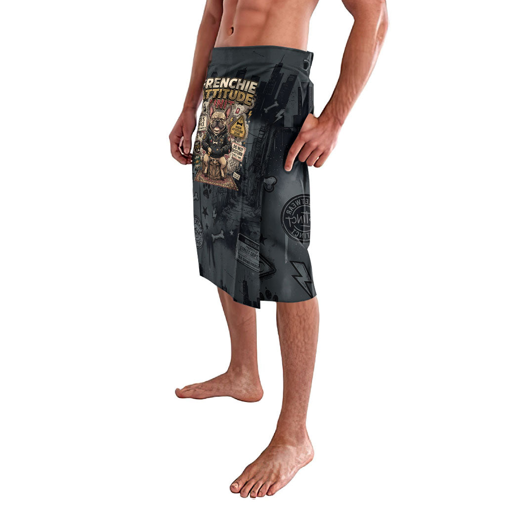 French Bulldog Tiny Body Major Attitude Lavalava Urban Streetwear Cool Frenchie Mascot Art