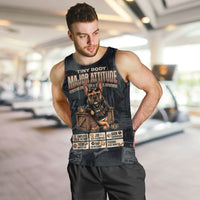 French Bulldog Tiny Body Major Attitude Men Tank Top Urban Streetwear Cool Frenchie Mascot Art