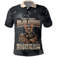 French Bulldog Tiny Body Major Attitude Polo Shirt Urban Streetwear Cool Frenchie Mascot Art