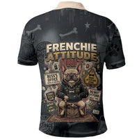 French Bulldog Tiny Body Major Attitude Polo Shirt Urban Streetwear Cool Frenchie Mascot Art