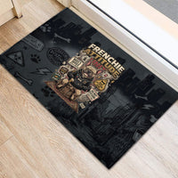 French Bulldog Tiny Body Major Attitude Rubber Doormat Urban Streetwear Cool Frenchie Mascot Art