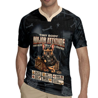 French Bulldog Tiny Body Major Attitude Rugby Jersey Urban Streetwear Cool Frenchie Mascot Art