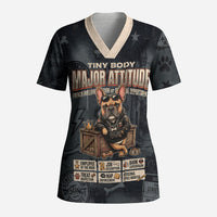 French Bulldog Tiny Body Major Attitude Scrub Top Urban Streetwear Cool Frenchie Mascot Art