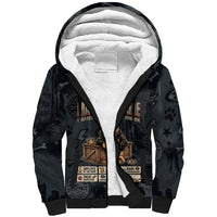French Bulldog Tiny Body Major Attitude Sherpa Hoodie Urban Streetwear Cool Frenchie Mascot Art