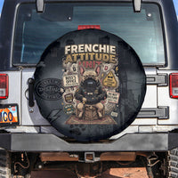 French Bulldog Tiny Body Major Attitude Spare Tire Cover Urban Streetwear Cool Frenchie Mascot Art
