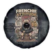 French Bulldog Tiny Body Major Attitude Spare Tire Cover Urban Streetwear Cool Frenchie Mascot Art