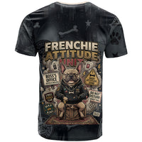French Bulldog Tiny Body Major Attitude T Shirt Urban Streetwear Cool Frenchie Mascot Art