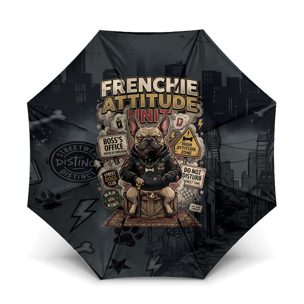 French Bulldog Tiny Body Major Attitude Umbrella Urban Streetwear Cool Frenchie Mascot Art