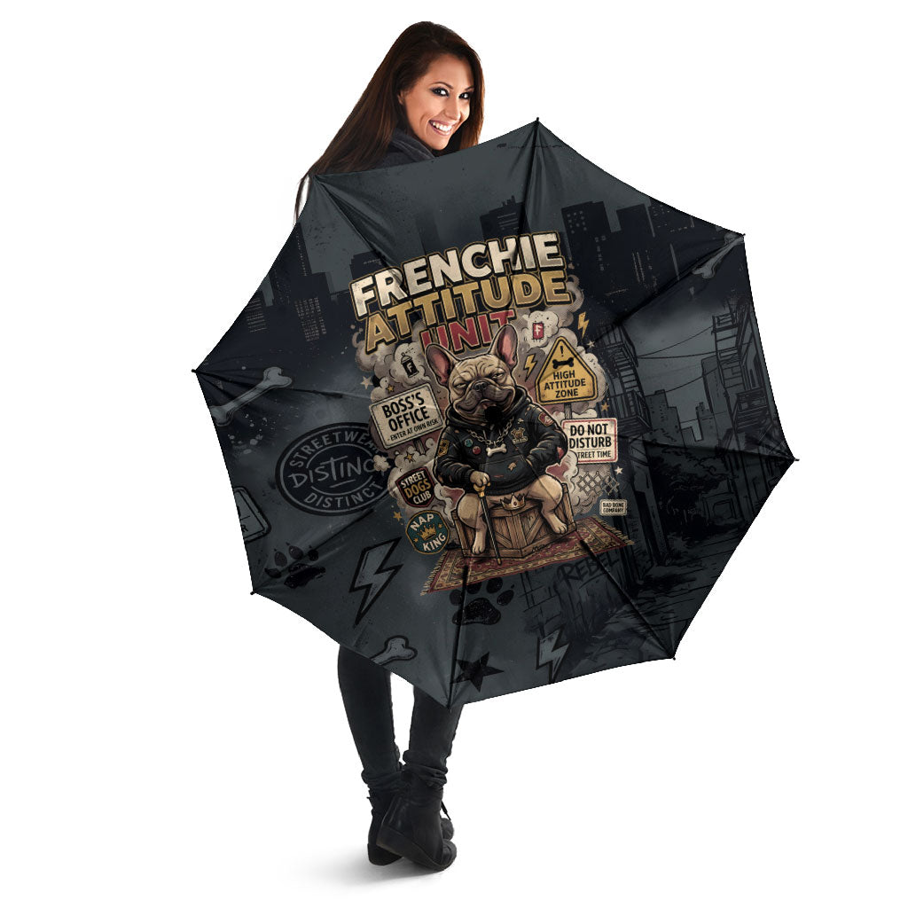 French Bulldog Tiny Body Major Attitude Umbrella Urban Streetwear Cool Frenchie Mascot Art