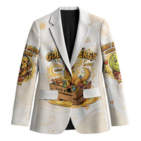 Powered By Golden Energy Blazer Golden Retriever In Toy Retro Comic Crate Art