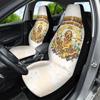 Powered By Golden Energy Car Seat Cover Golden Retriever In Toy Retro Comic Crate Art