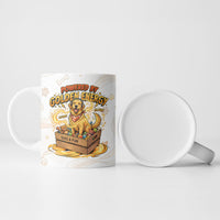 Powered By Golden Energy Ceramic Mug Golden Retriever In Toy Retro Comic Crate Art