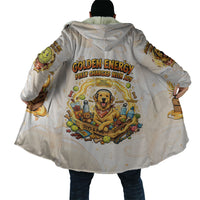 Powered By Golden Energy Cloak Golden Retriever In Toy Retro Comic Crate Art