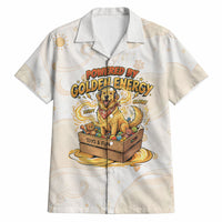 Powered By Golden Energy Hawaiian Shirt Golden Retriever In Toy Retro Comic Crate Art