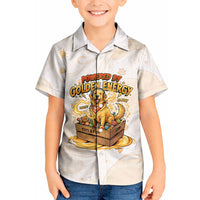Powered By Golden Energy Kid Hawaiian Shirt Golden Retriever In Toy Retro Comic Crate Art