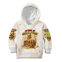 Powered By Golden Energy Kid Hoodie Golden Retriever In Toy Retro Comic Crate Art