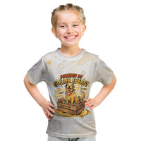 Powered By Golden Energy Kid T Shirt Golden Retriever In Toy Retro Comic Crate Art