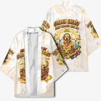 Powered By Golden Energy Kimono Golden Retriever In Toy Retro Comic Crate Art