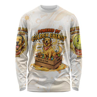 Powered By Golden Energy Long Sleeve Shirt Golden Retriever In Toy Retro Comic Crate Art