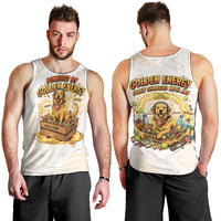 Powered By Golden Energy Men Tank Top Golden Retriever In Toy Retro Comic Crate Art