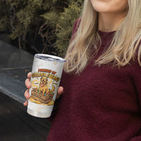 Powered By Golden Energy Tumbler Cup Golden Retriever In Toy Retro Comic Crate Art