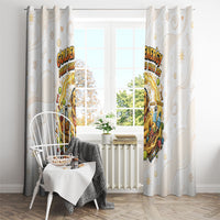 Powered By Golden Energy Window Curtain Golden Retriever In Toy Retro Comic Crate Art