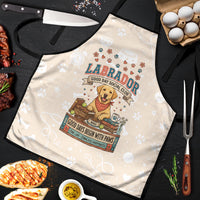 Labrador Good Days Start With A Lab Apron Retro Cute Yellow Lab Paws And Tennis Balls