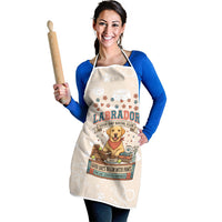 Labrador Good Days Start With A Lab Apron Retro Cute Yellow Lab Paws And Tennis Balls