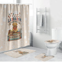 Labrador Good Days Start With A Lab Bathroom Set Retro Cute Yellow Lab Paws And Tennis Balls