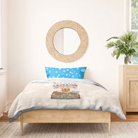 Labrador Good Days Start With A Lab Bedding Set Retro Cute Yellow Lab Paws And Tennis Balls