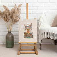 Labrador Good Days Start With A Lab Canvas Wall Art Retro Cute Yellow Lab Paws And Tennis Balls