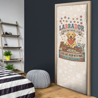 Labrador Good Days Start With A Lab Door Cover Retro Cute Yellow Lab Paws And Tennis Balls