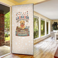Labrador Good Days Start With A Lab Door Cover Retro Cute Yellow Lab Paws And Tennis Balls