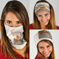 Labrador Good Days Start With A Lab Neck Gaiter Retro Cute Yellow Lab Paws And Tennis Balls