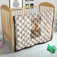 Labrador Good Days Start With A Lab Quilt Retro Cute Yellow Lab Paws And Tennis Balls