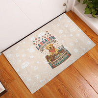 Labrador Good Days Start With A Lab Rubber Doormat Retro Cute Yellow Lab Paws And Tennis Balls
