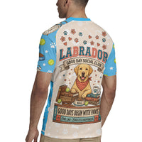 Labrador Good Days Start With A Lab Rugby Jersey Retro Cute Yellow Lab Paws And Tennis Balls