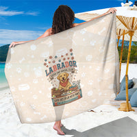Labrador Good Days Start With A Lab Sarong Retro Cute Yellow Lab Paws And Tennis Balls