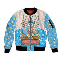 Labrador Good Days Start With A Lab Sleeve Zip Bomber Jacket Retro Cute Yellow Lab Paws And Tennis Balls