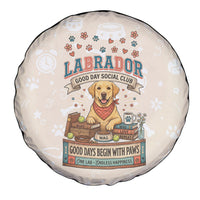 Labrador Good Days Start With A Lab Spare Tire Cover Retro Cute Yellow Lab Paws And Tennis Balls