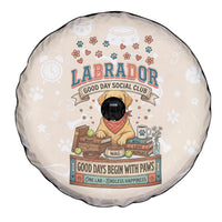 Labrador Good Days Start With A Lab Spare Tire Cover Retro Cute Yellow Lab Paws And Tennis Balls