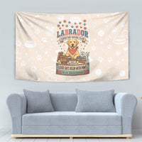 Labrador Good Days Start With A Lab Tapestry Retro Cute Yellow Lab Paws And Tennis Balls