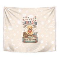 Labrador Good Days Start With A Lab Tapestry Retro Cute Yellow Lab Paws And Tennis Balls