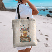 Labrador Good Days Start With A Lab Tote Bag Retro Cute Yellow Lab Paws And Tennis Balls