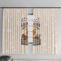 Labrador Good Days Start With A Lab Window Curtain Retro Cute Yellow Lab Paws And Tennis Balls