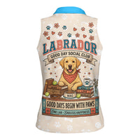 Labrador Good Days Start With A Lab Women Sleeveless Polo Shirt Retro Cute Yellow Lab Paws And Tennis Balls
