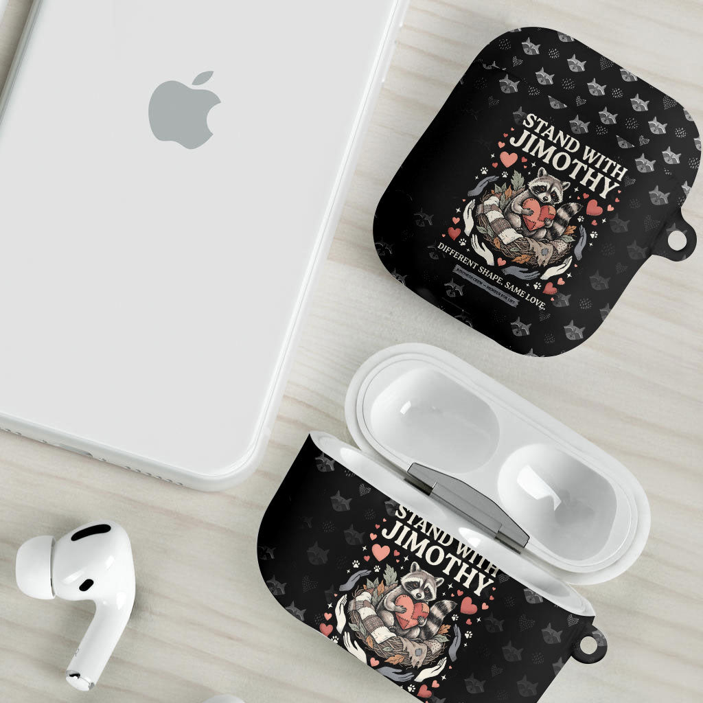 Jimothy The Raccoon AirPods Case Vintage Raccoon Small Frame Big Heart