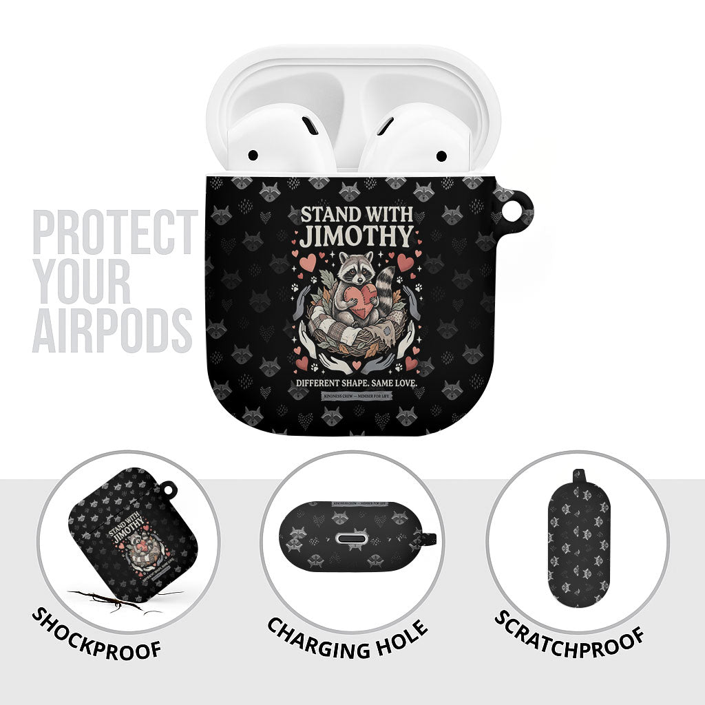 Jimothy The Raccoon AirPods Case Vintage Raccoon Small Frame Big Heart