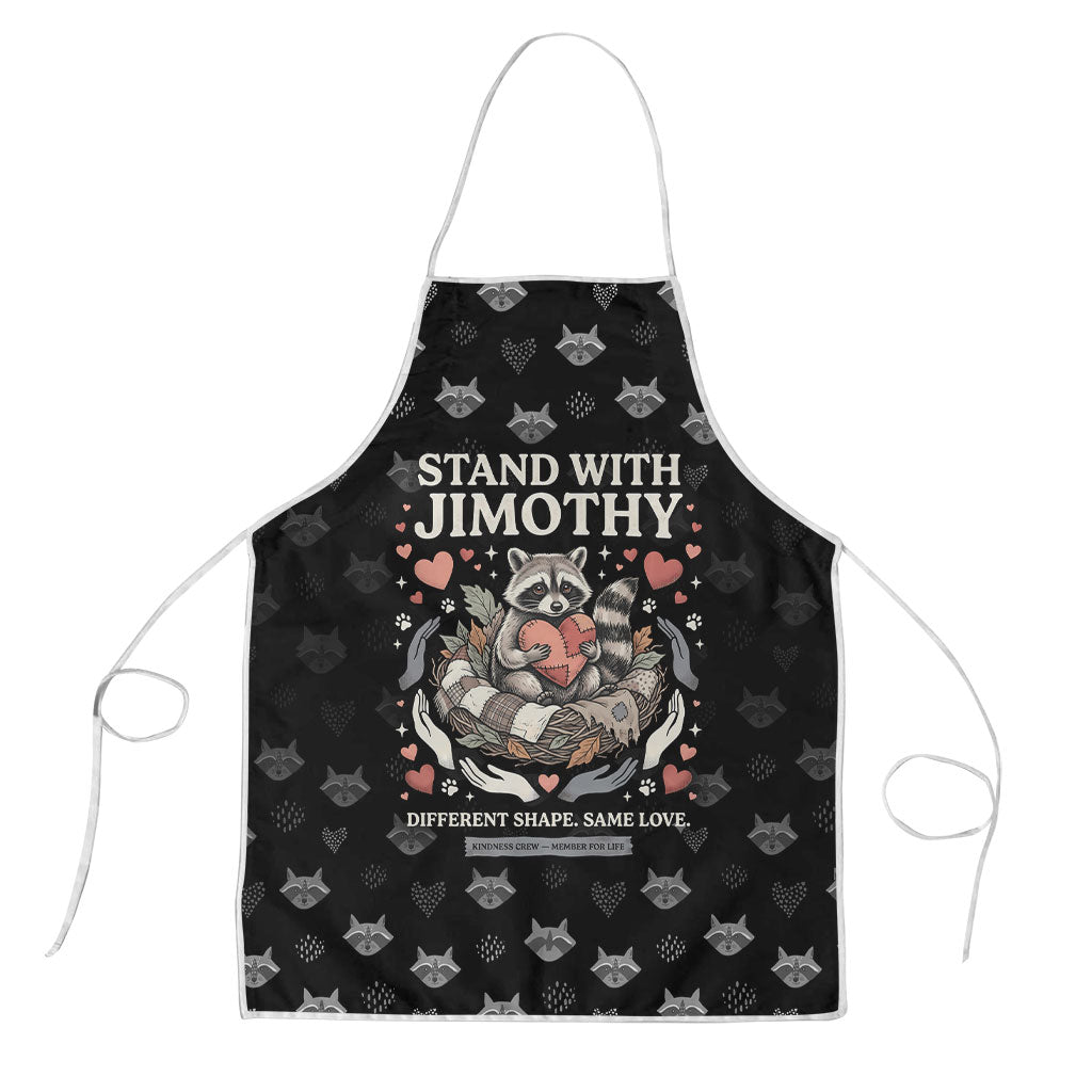 Jimothy The Raccoon Apron Vintage Raccoon Small Frame Big Heart